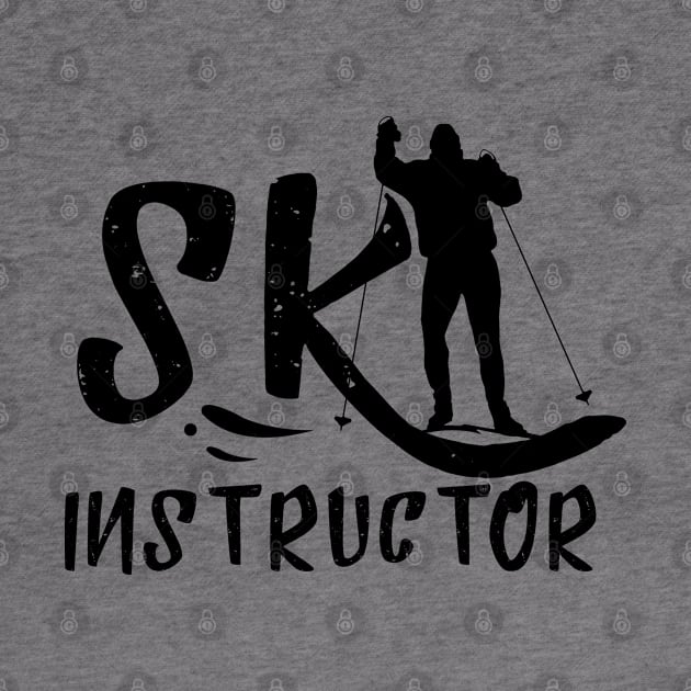 Skier Coach Ski Instructor Lesson Instructing Teacher by dr3shirts